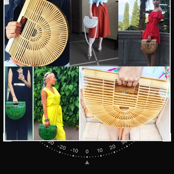 HP🌴OVERSIZED PINK BAMBOO HANDBAG-TOP HANDLE-NEW🌴 - Picture 8 of 8